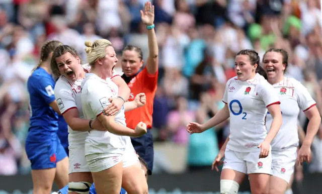 Marlie Packer celebrates