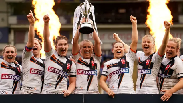 Jodie Cunningham leads the celebrations as England beat France