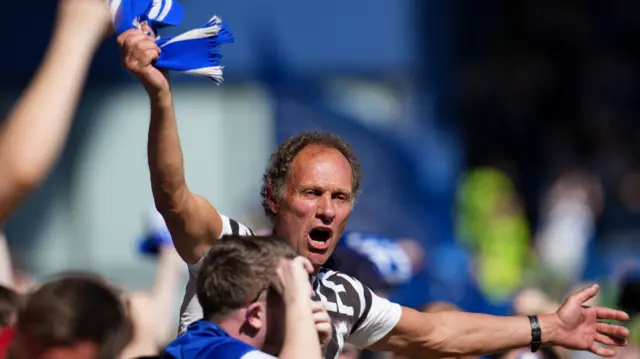 Ipswich fan celebrates