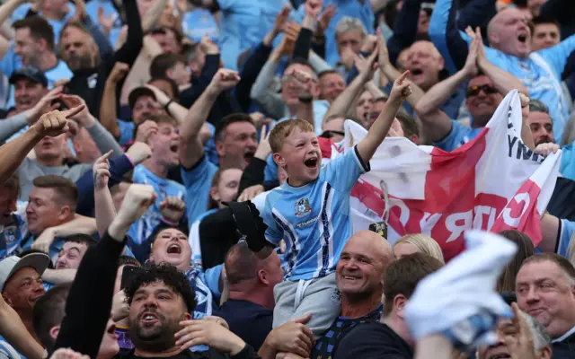 Coventry fans celebrate