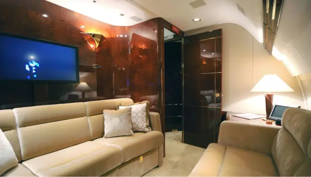 A sitting area in the Trump plane