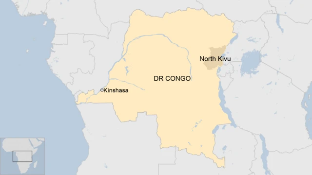 A map of DR Congo