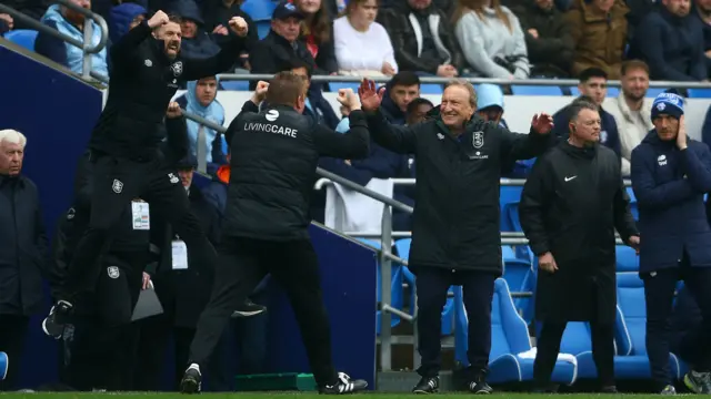 Huddersfield staff celebrates