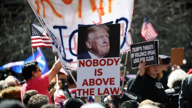 protesters in New York