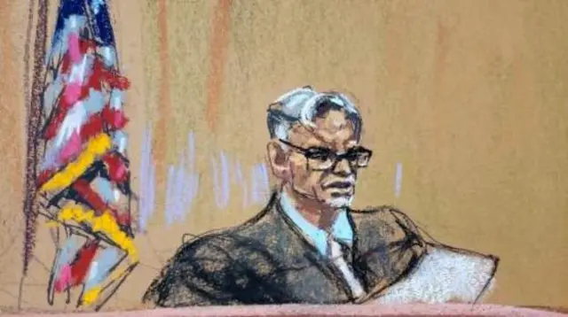 Judge Merchan, seen in this 2022 courtroom sketch, oversaw the Trump Organization's criminal tax trial
