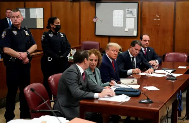 Photo of Donald Trump and his legal team