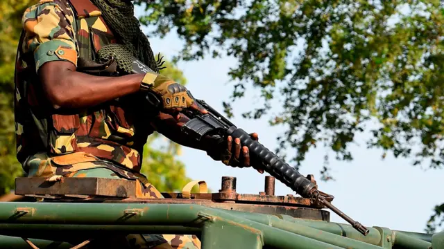 A soldier in Ghana - archive shot