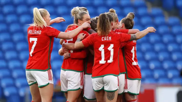 Wales celebrate