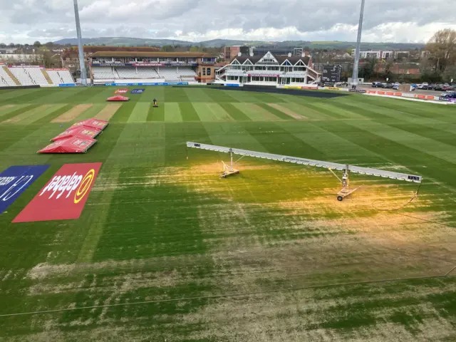 Heat lamps in operation at Taunton