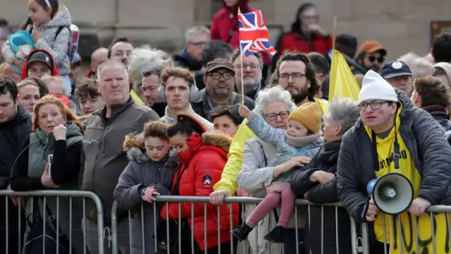 People outside the Minster