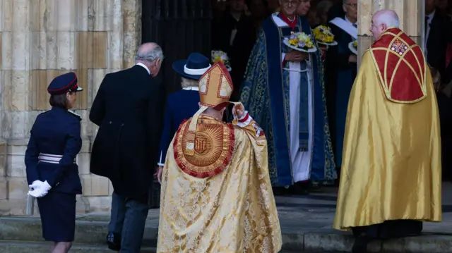 King and Queen Consort arrive at York Minster