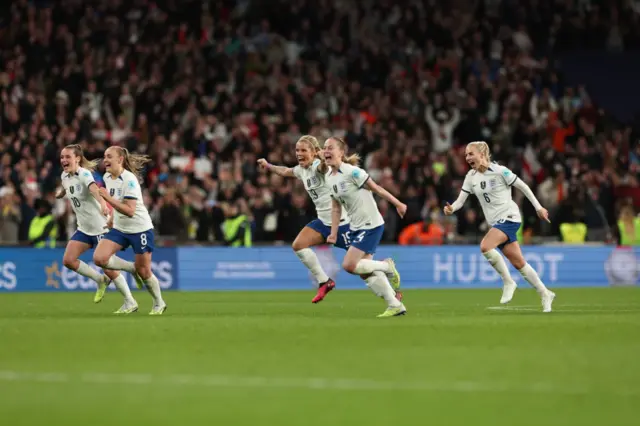 England celebrate winning the finalissima.