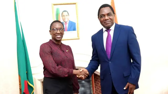 Mfikeyi Makayi with President Hakainde Hichilema