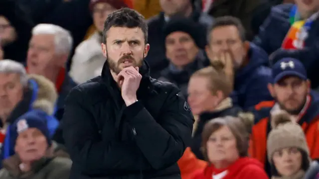 Boro boss Michael Carrick on the touchline