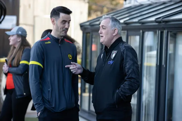 Partick Thistle's Brian Graham and Queen's Park head coach Owen Coyle