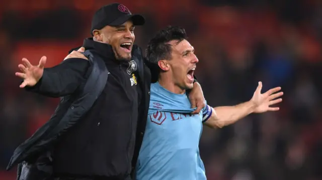 Burnley celebrate