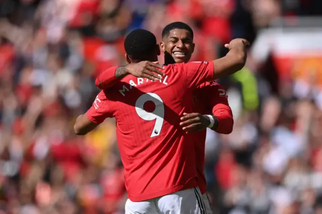 Anthony Martial and Marcus Rashford