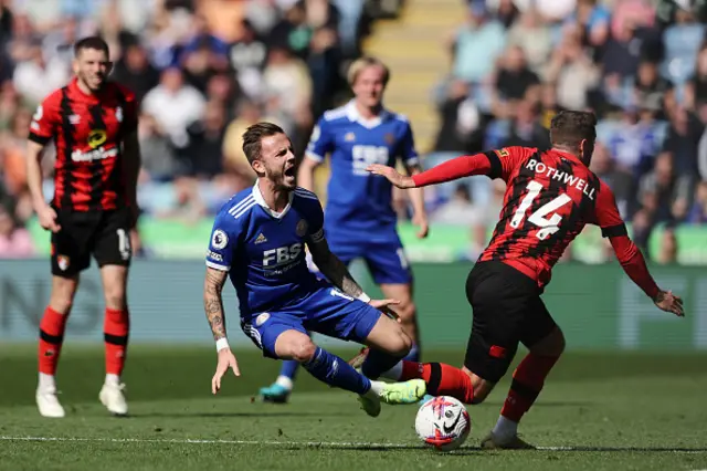 Maddison goes down after being challenged