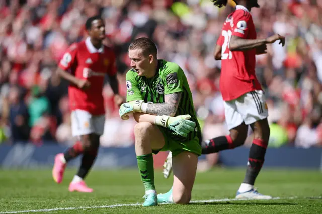 Pickford looks on dejected