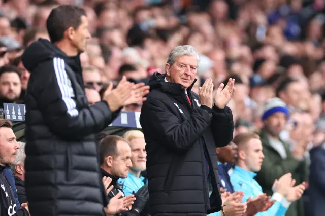 Javi Gracia and Roy Hodgson applaud