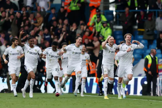 Leeds celebrate goal