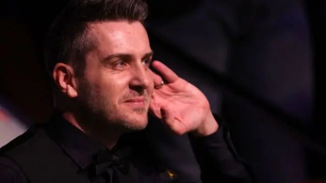 Mark Selby celebrates his 147 break in the World Championship final