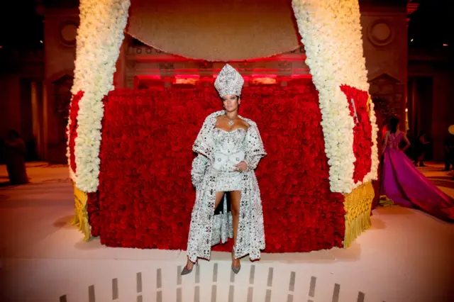 Rihanna attends the Heavenly Bodies: Fashion & The Catholic Imagination Costume Institute Gala at The Metropolitan Museum of Art on May 7, 2018 in New York City