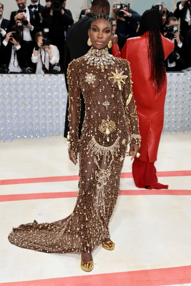 Michaela Coel attends The 2023 Met Gala Celebrating "Karl Lagerfeld: A Line Of Beauty" at The Metropolitan Museum of Art on May 01, 2023 in New York City