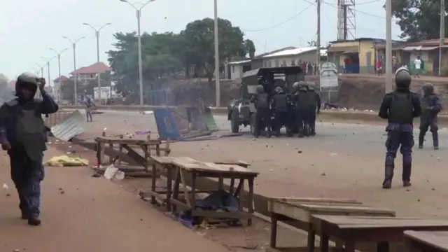 Clashes in Conakry, Guinea - 10 May 2023 (Screengrab)