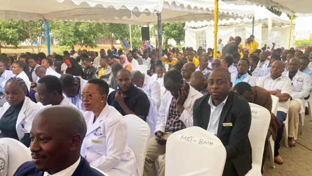 People attending the launch at Benjamin Mkapa Hospital