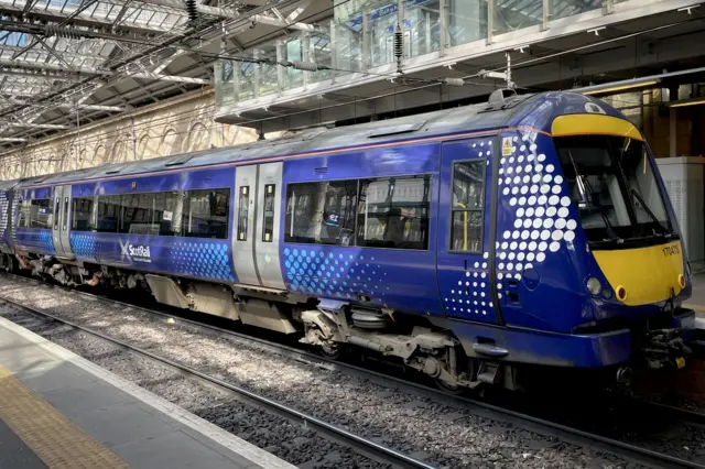 Scotrail train at station