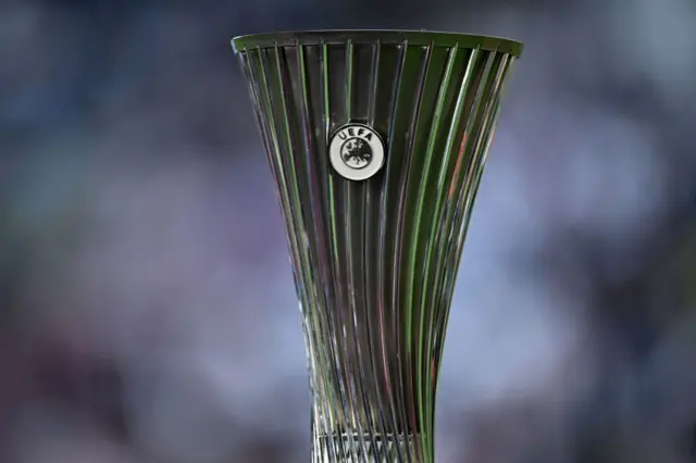 Europa Conference League trophy.