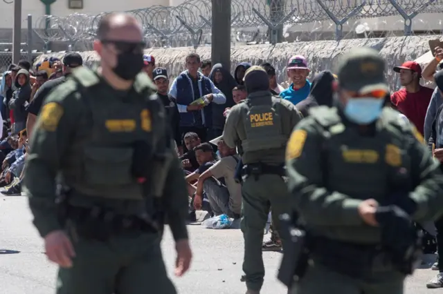 CBP officials at the US-Mexico border