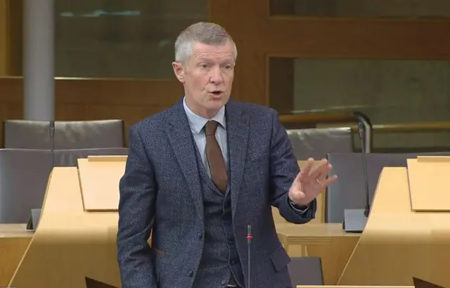 Willie Rennie MSP in chamber