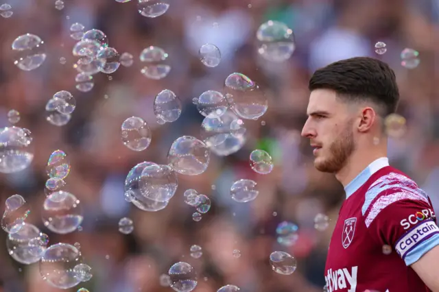 Declan Rice captains West Ham.