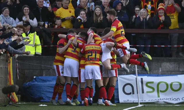 Partick Thistle celebrate