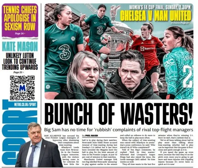 Metro back page