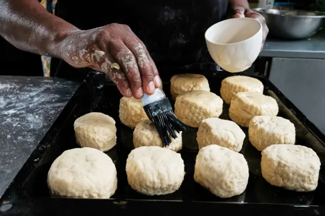 Scones being made in Harare