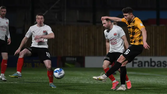 Connor McManus has a shot for East Fife against Clyde