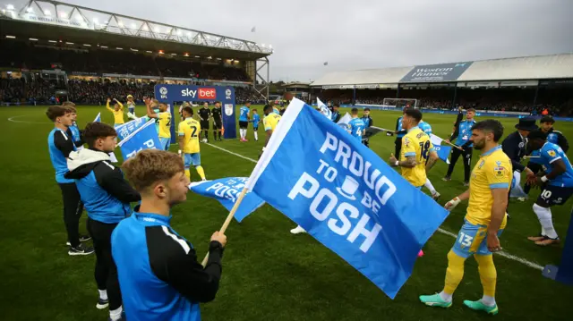 Players walk out