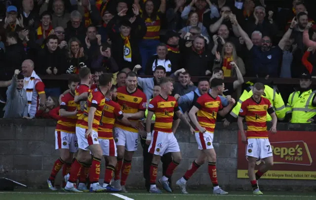 Partick Thistle celebrate