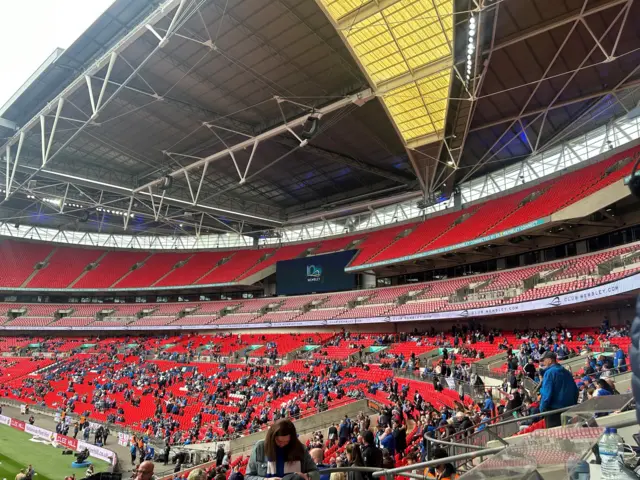 Wembley is filling up ahead of today's National League promotion final