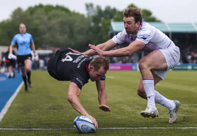 Max Malins scores for Saracens