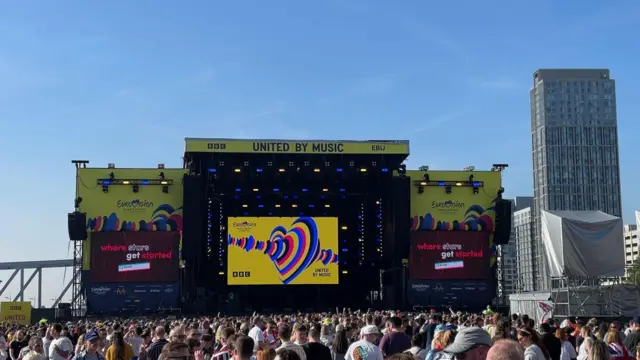 Eurovision outdoor stage in Liverpool