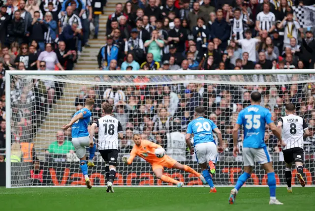 Andrew Dallas fires Chesterfield in front in the National League promotion final