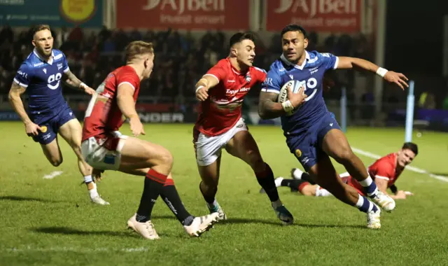 Manu Tuilagi for Sale Sharks against Leicester (December 2022)