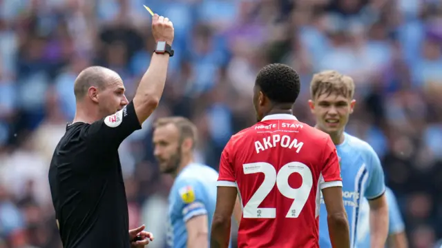 Chuba Akpom booked