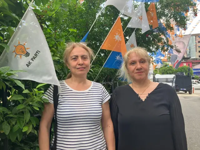 Leyla Sasmazoglu and Birgul Karmis are confident in another victory for the president’s AK Party