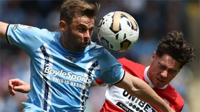 Coventry and Middlesbrough played out a goalless draw in their Championship play-off semi-final first leg