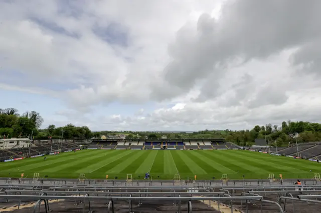 St. Tiernach's Park in Clones earlier today